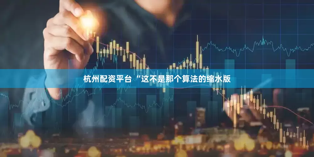 杭州配资平台 “这不是那个算法的缩水版